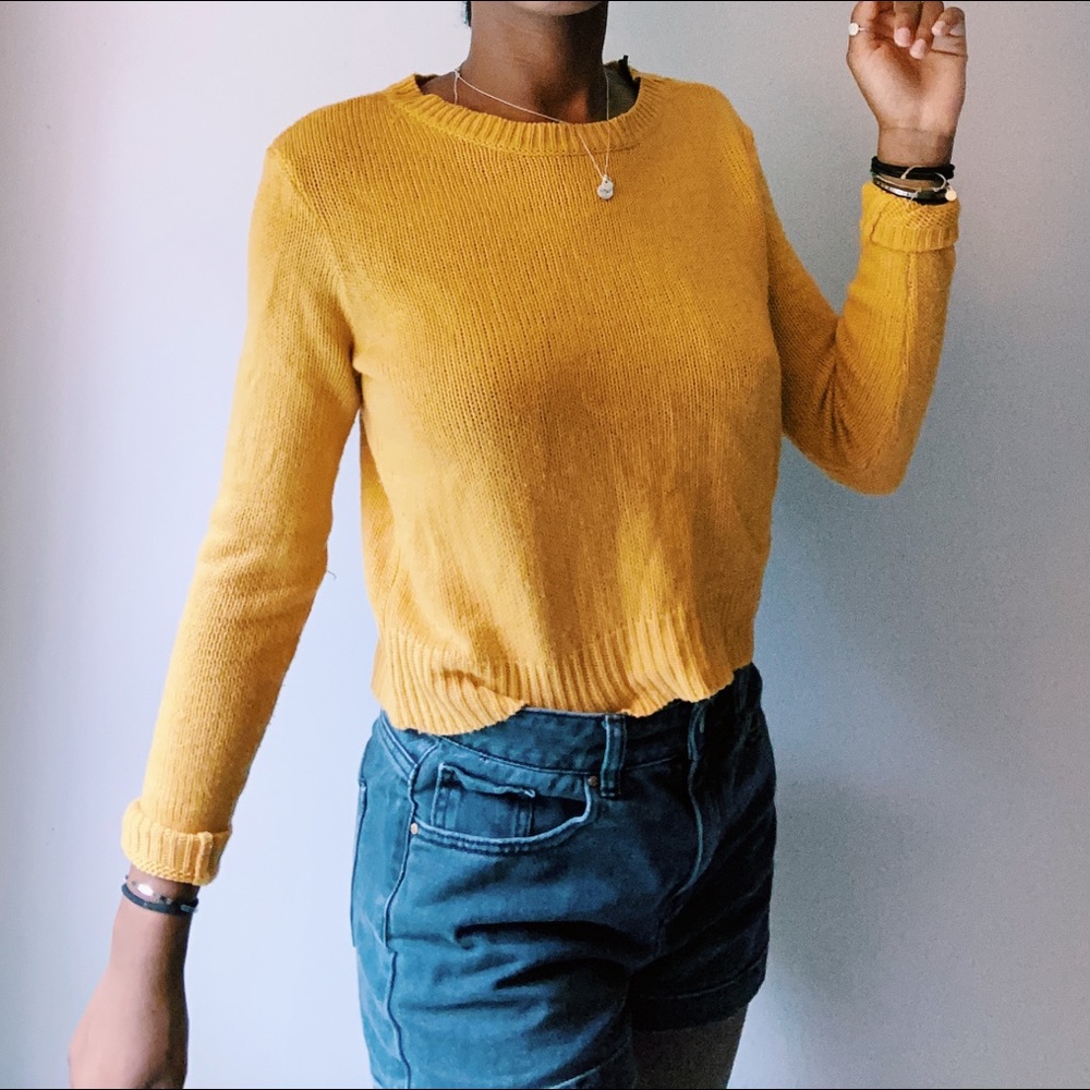 mustard sweater